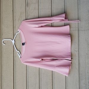 Pink blouse bell sleeve